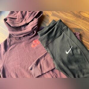 Nike Bundle - Hoodie Size Medium Leggings Size Large